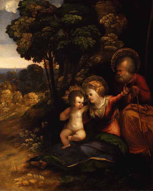 Fuga in Egitto (1514-1516 circa), olio su tavola. Firenze, Galleria degli Uffizi.